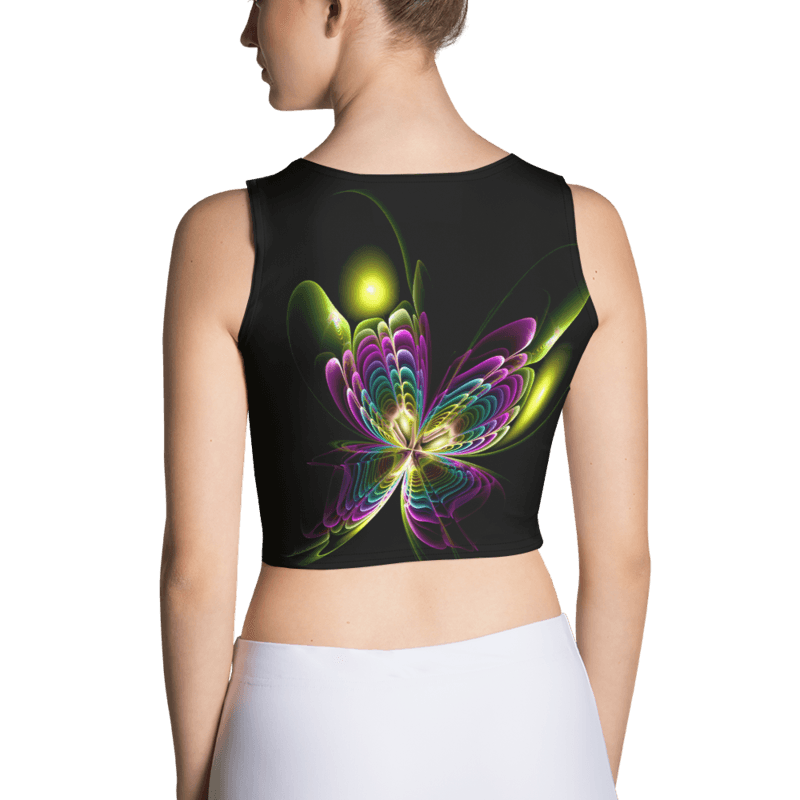 Crop Top Butterfly Colorful